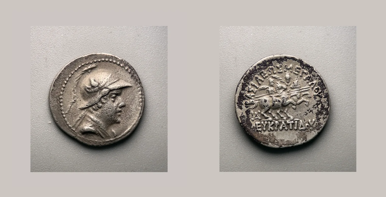 BAKTRIA, Eukratides I Megas (171-145 BC) AR Drachm