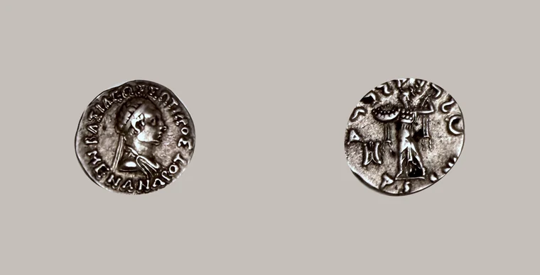 INDO-GREEK KINGDOM, Menander I Soter (165-130 BC), AR Drachm