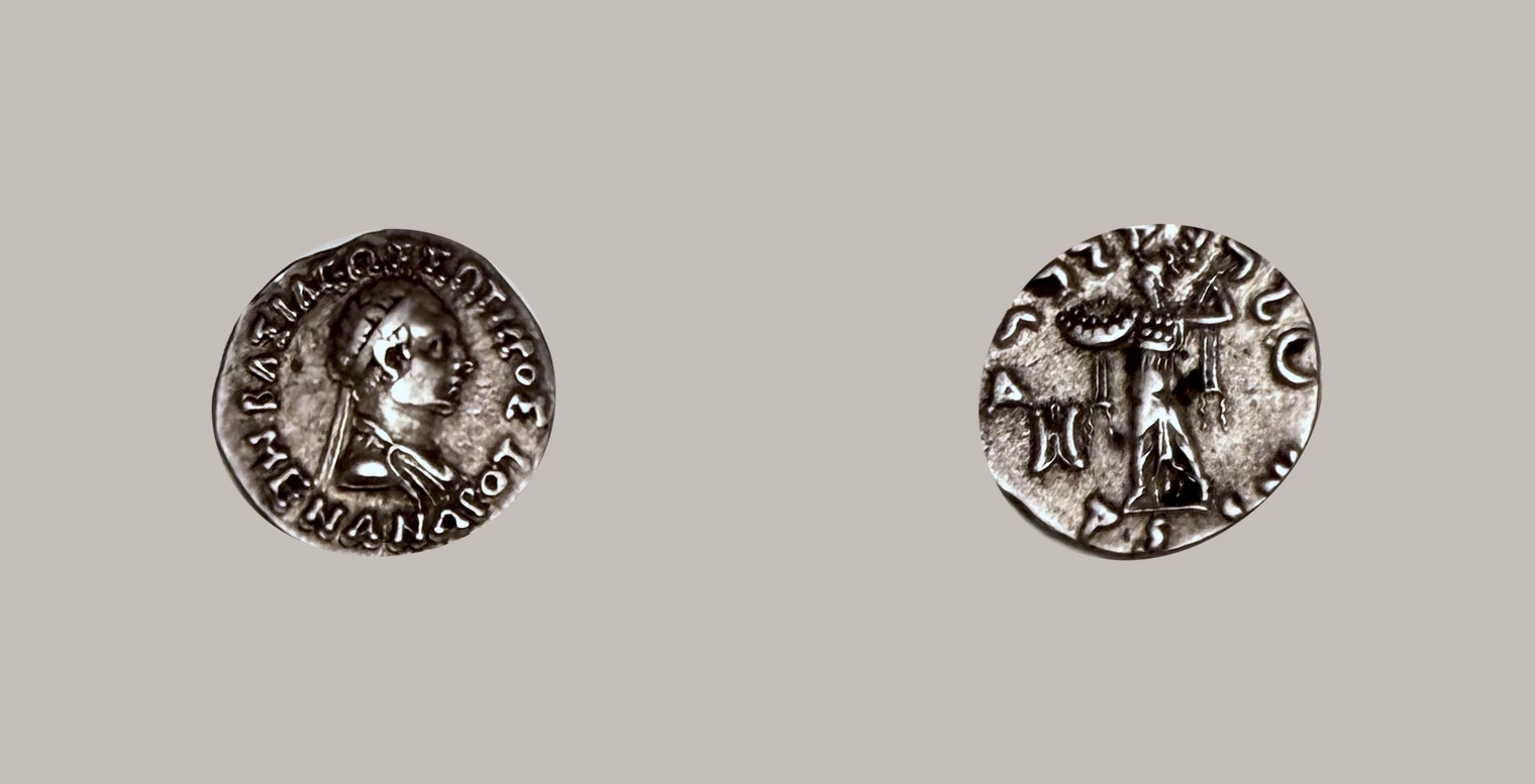 INDO-GREEK KINGDOM, Menander I Soter (165-130 BC) AR Drachm