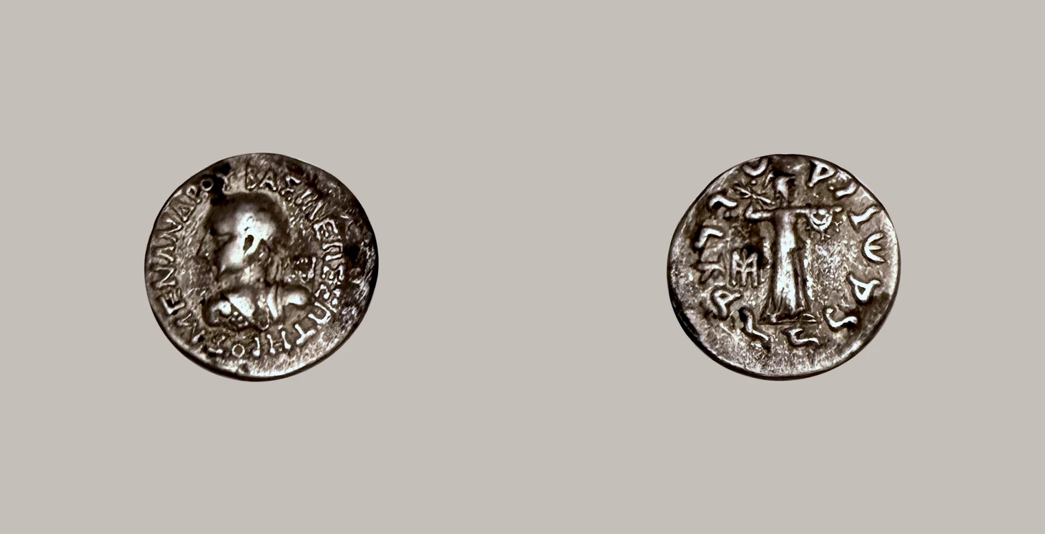 INDO-GREEK KINGDOM, Menander I Soter (165-130 BC) AR Drachm