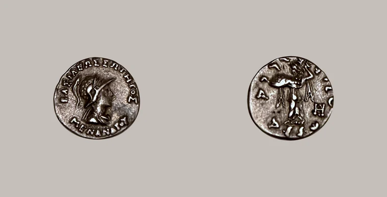 INDO-GREEK KINGDOM, Menander I Soter (165-130 BC), AR Drachm