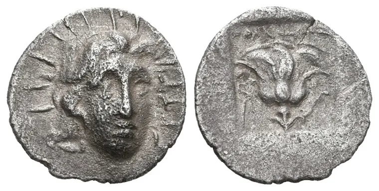 CARIA, Rhodes, AR Hemidrachm or Diobol